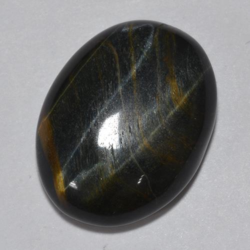 11.75カラットの天然マルチカラーTiger's Eye（18.2×13.9 mm・オーバルカット）