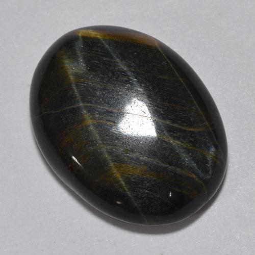 11.75カラットの天然マルチカラーTiger's Eye（18.2×13.9 mm・オーバルカット）