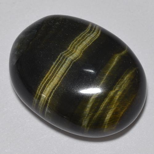 19.06カラットの天然マルチカラーTiger's Eye（19.4×14.6 mm・オーバルカット）