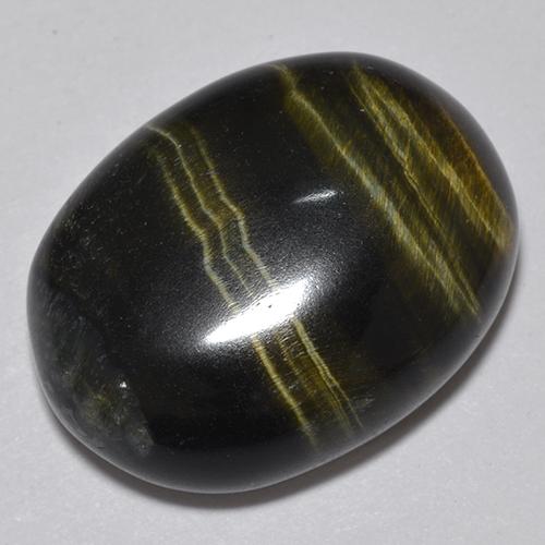 19.06カラットの天然マルチカラーTiger's Eye（19.4×14.6 mm・オーバルカット）