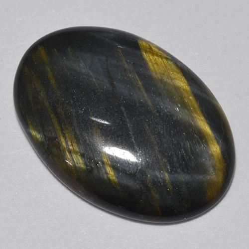 9.44カラットの天然マルチカラーTiger's Eye（20.6×14.4 mm・オーバルカット）