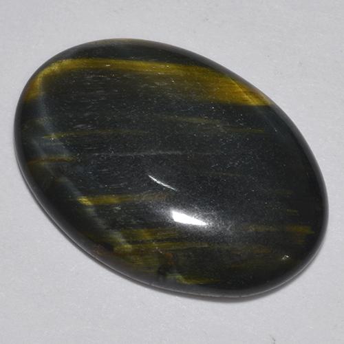 9.44カラットの天然マルチカラーTiger's Eye（20.6×14.4 mm・オーバルカット）