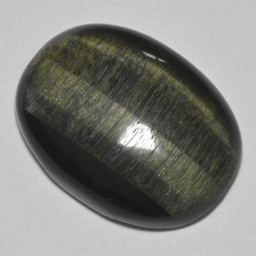 30.08カラットの天然マルチカラーTiger's Eye（25.3×19 mm・オーバルカット）