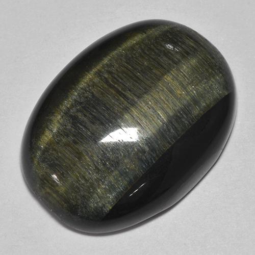 30.08カラットの天然マルチカラーTiger's Eye（25.3×19 mm・オーバルカット）