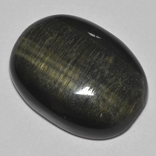 30.08カラットの天然マルチカラーTiger's Eye（25.3×19 mm・オーバルカット）