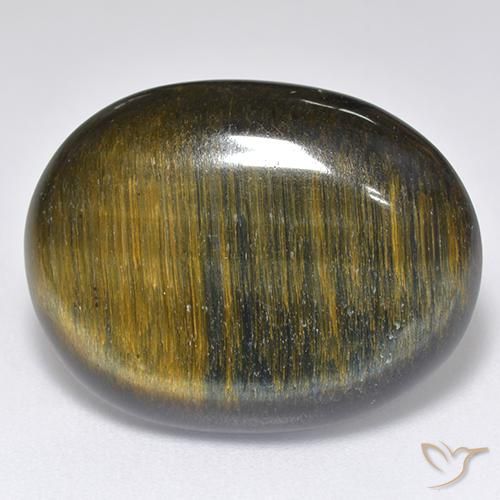16.68ct 天然 ゴールドブラウン タイガーズアイ, 楕円形, オペーク