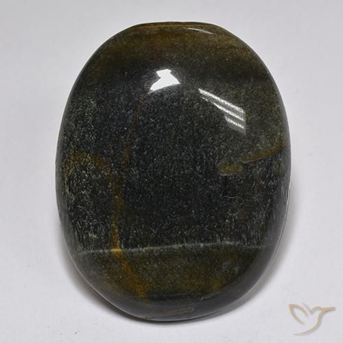 32.04ct 天然 ゴールドブラウン タイガーズアイ, 楕円形, オペーク