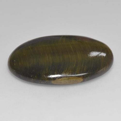 18.01カラットの天然マルチカラーTiger's Eye（25.4×19.2 mm・オーバルカット）