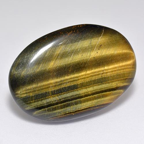 23.65カラットの天然ウォームブラウンTiger's Eye（27.6×19 mm・オーバルカット）