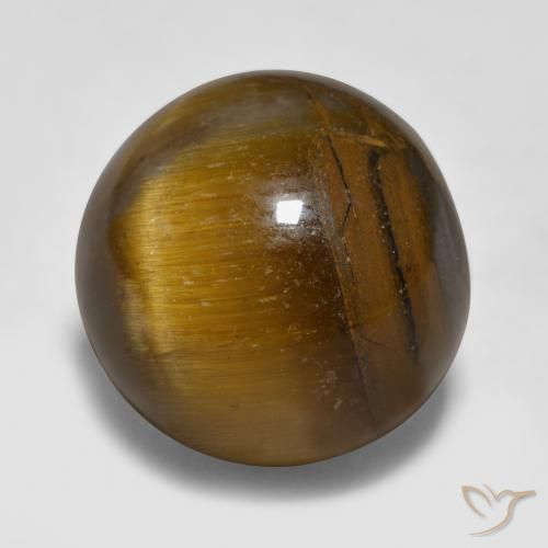 11.89カラットの天然シーダーブラウンTiger's Eye（11.93 mm・球体 / ボール）