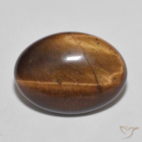 9.50ct 天然 キャラメルブラウン タイガーズアイ, 楕円形, オペーク