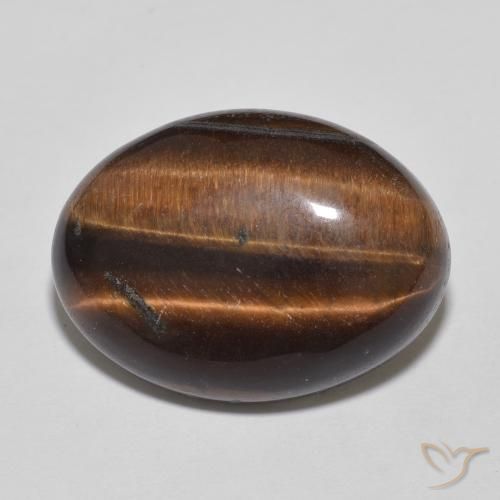 10.54ct 天然 Medium Dark-Brown タイガーズアイ, 楕円形, オペーク
