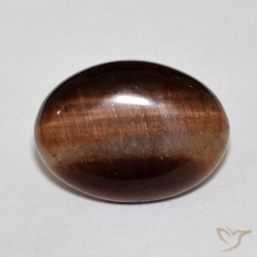 9.89ct 天然 赤みがかったブラウン タイガーズアイ, 楕円形, オペーク