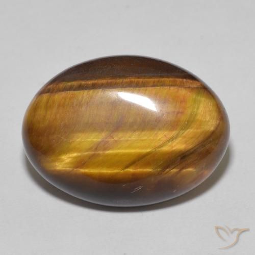 10.50ct 天然 ウォームブラウン タイガーズアイ, 楕円形, オペーク