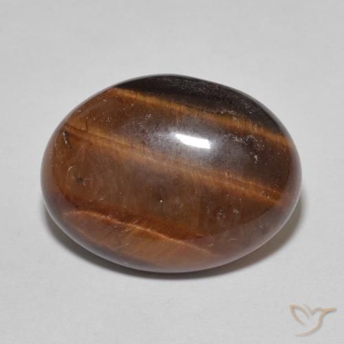 8.54ct 天然 オレンジブラウン タイガーズアイ, 楕円形, オペーク