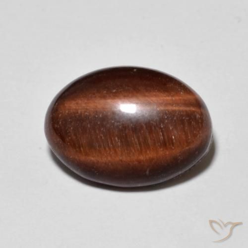 5.31ct 天然 Medium Dark-Brown タイガーズアイ, 楕円形, オペーク