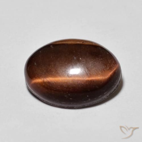 5.42ct 天然 赤みがかったブラウン タイガーズアイ, 楕円形, オペーク