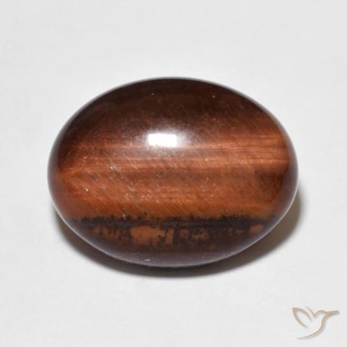 10.00ct 天然 Medium Dark-Brown タイガーズアイ, 楕円形, オペーク