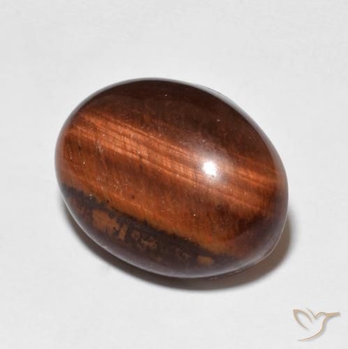 10.00カラットの天然Medium Dark-Brownタイガーズアイ、楕円形、オペーク