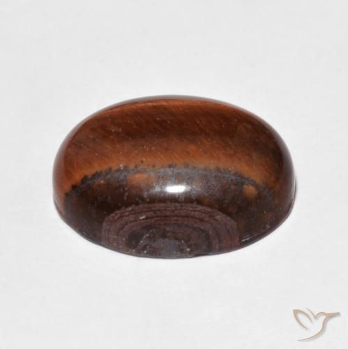 10.00カラットの天然Medium Dark-Brownタイガーズアイ、楕円形、オペーク