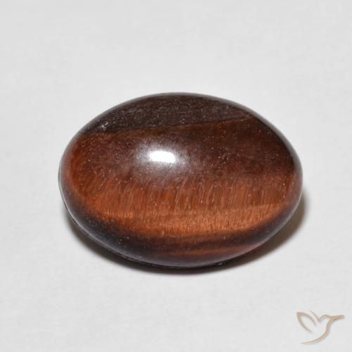 5.64ct 天然 Medium Dark-Brown タイガーズアイ, 楕円形, オペーク