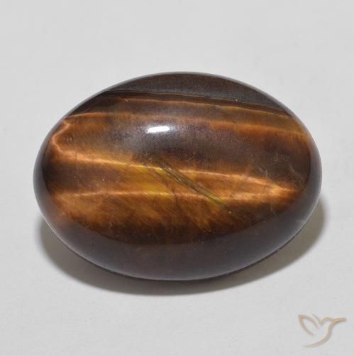 10.43ct 天然 シナモンブラウン タイガーズアイ, 楕円形, オペーク