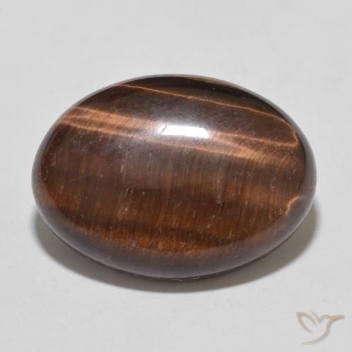 10.52ct 天然 ウォームブラウン タイガーズアイ, 楕円形, オペーク