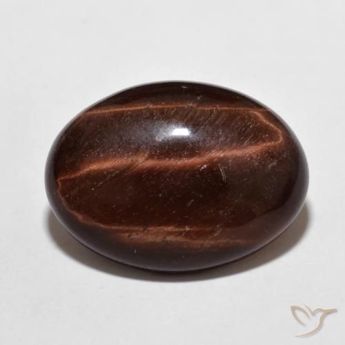 9.08ct 天然 赤みがかったブラウン タイガーズアイ, 楕円形, オペーク