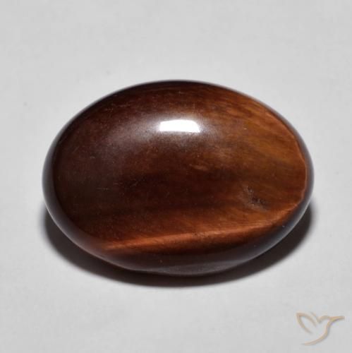 10.42ct 天然 Medium Dark-Brown タイガーズアイ, 楕円形, オペーク