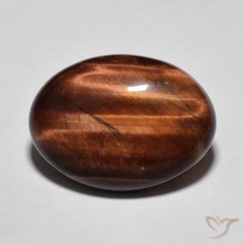 9.67ct 天然 ジンジャーブレッドブラウン タイガーズアイ, 楕円形, オペーク