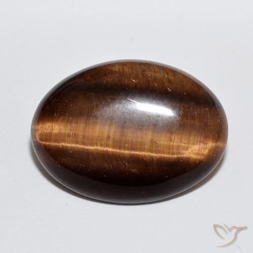 8.89ct 天然 濃いシナモンブラウン タイガーズアイ, 楕円形, オペーク