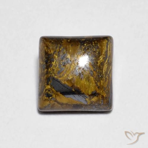 1.46ct 天然 Medium Light-Brown タイガーズアイ, 四角形, オペーク