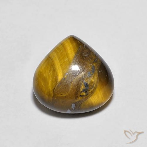 2.00ct 天然 ゴールドブラウン タイガーズアイ, 洋梨の形, オペーク