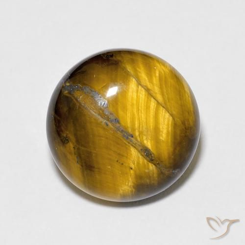 6.66ct 天然 Medium Light-Brown タイガーズアイ, ラウンド, オペーク