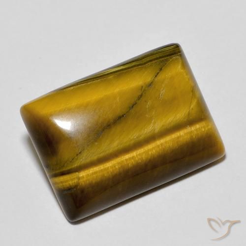 11.93ct 天然 ミディアムブラウン タイガーズアイ, バゲット, オペーク