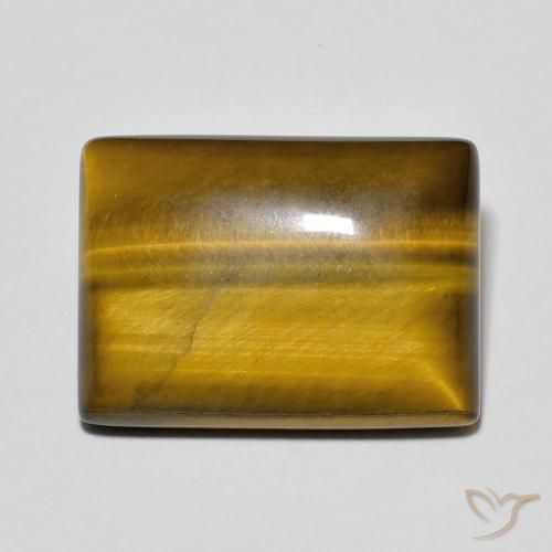 12.54ct 天然 ゴールドブラウン タイガーズアイ, バゲット, オペーク