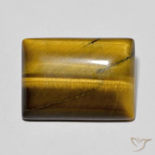 11.56ct 天然 ウォームブラウン タイガーズアイ, バゲット, オペーク