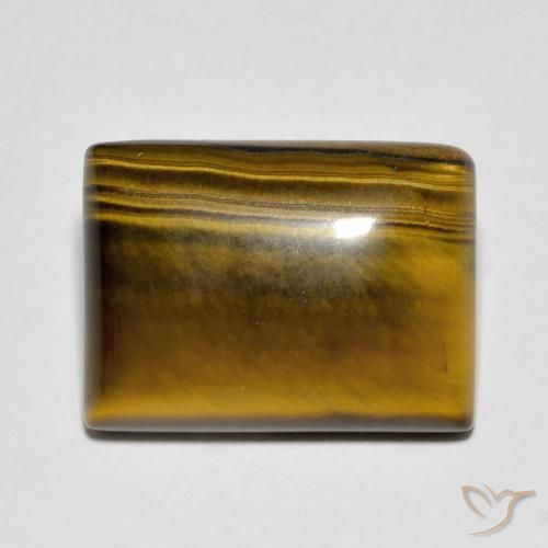 10.12ct 天然 Medium Dark-Brown タイガーズアイ, バゲット, オペーク