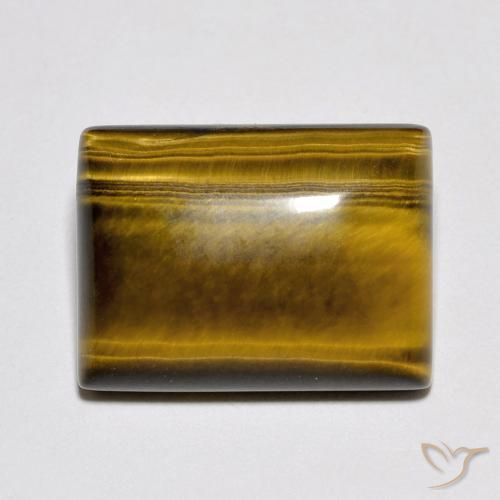 11.47ct 天然 ウォームブラウン タイガーズアイ, バゲット, オペーク