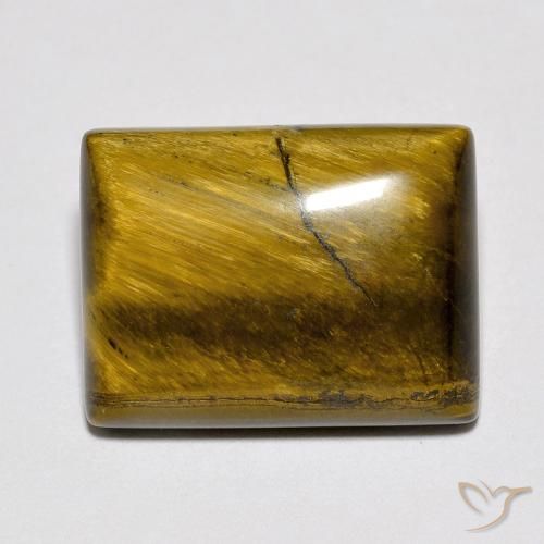 10.66ct 天然 ゴールドブラウン タイガーズアイ, バゲット, オペーク