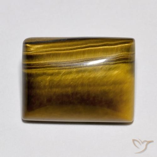 10.42ct 天然 ウォームブラウン タイガーズアイ, バゲット, オペーク