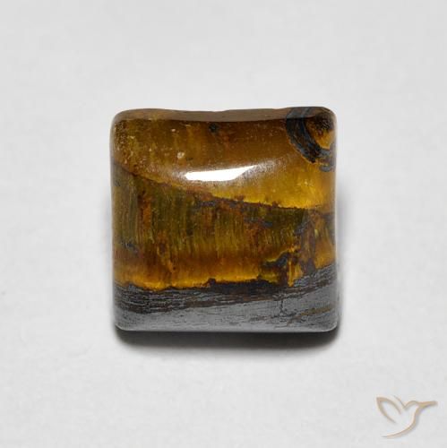1.43ct 天然 Medium Dark-Brown タイガーズアイ, 四角形, オペーク