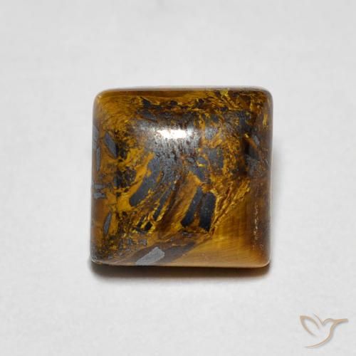 1.45ct 天然 Medium Light-Brown タイガーズアイ, 四角形, オペーク