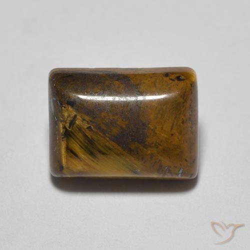 1.76ct 天然 ミディアムブラウン タイガーズアイ, バゲット, オペーク