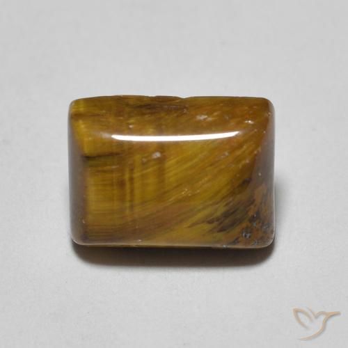 1.61ct 天然 ライトブラウン タイガーズアイ, バゲット, オペーク