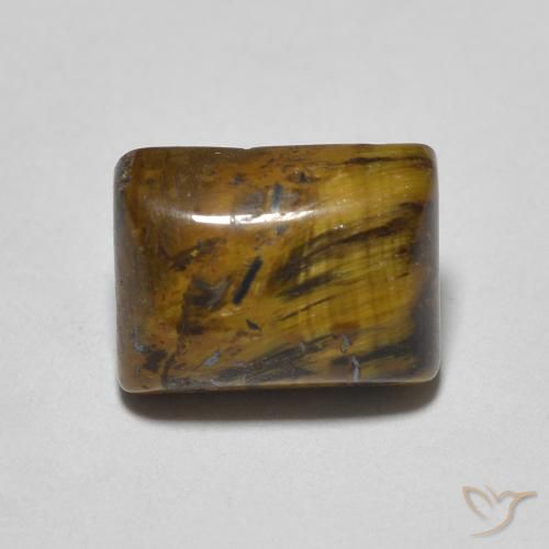 1.77ct 天然 ライトブラウン タイガーズアイ, バゲット, オペーク