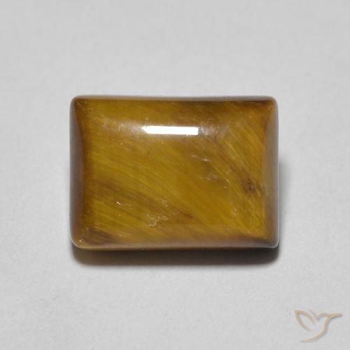 1.58ct 天然 ライトブラウン タイガーズアイ, バゲット, オペーク