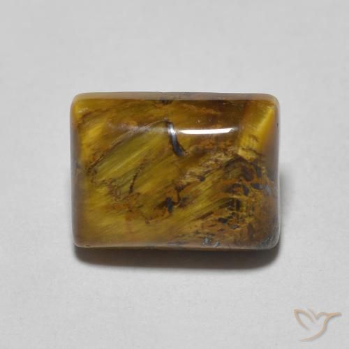 1.68ct 天然 ウォームブラウン タイガーズアイ, バゲット, オペーク
