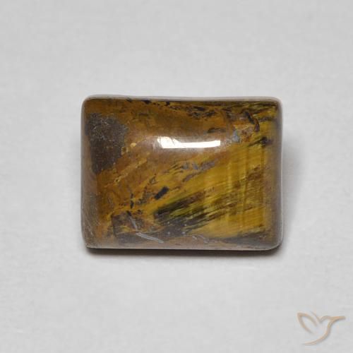 1.92ct 天然 ミディアムブラウン タイガーズアイ, バゲット, オペーク