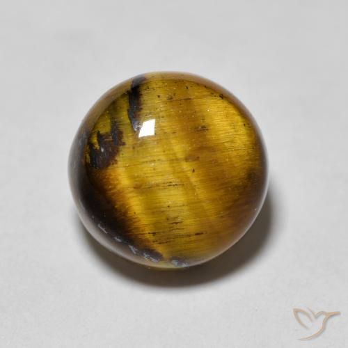 1.99ct 天然 ゴールドブラウン タイガーズアイ, ラウンド, オペーク